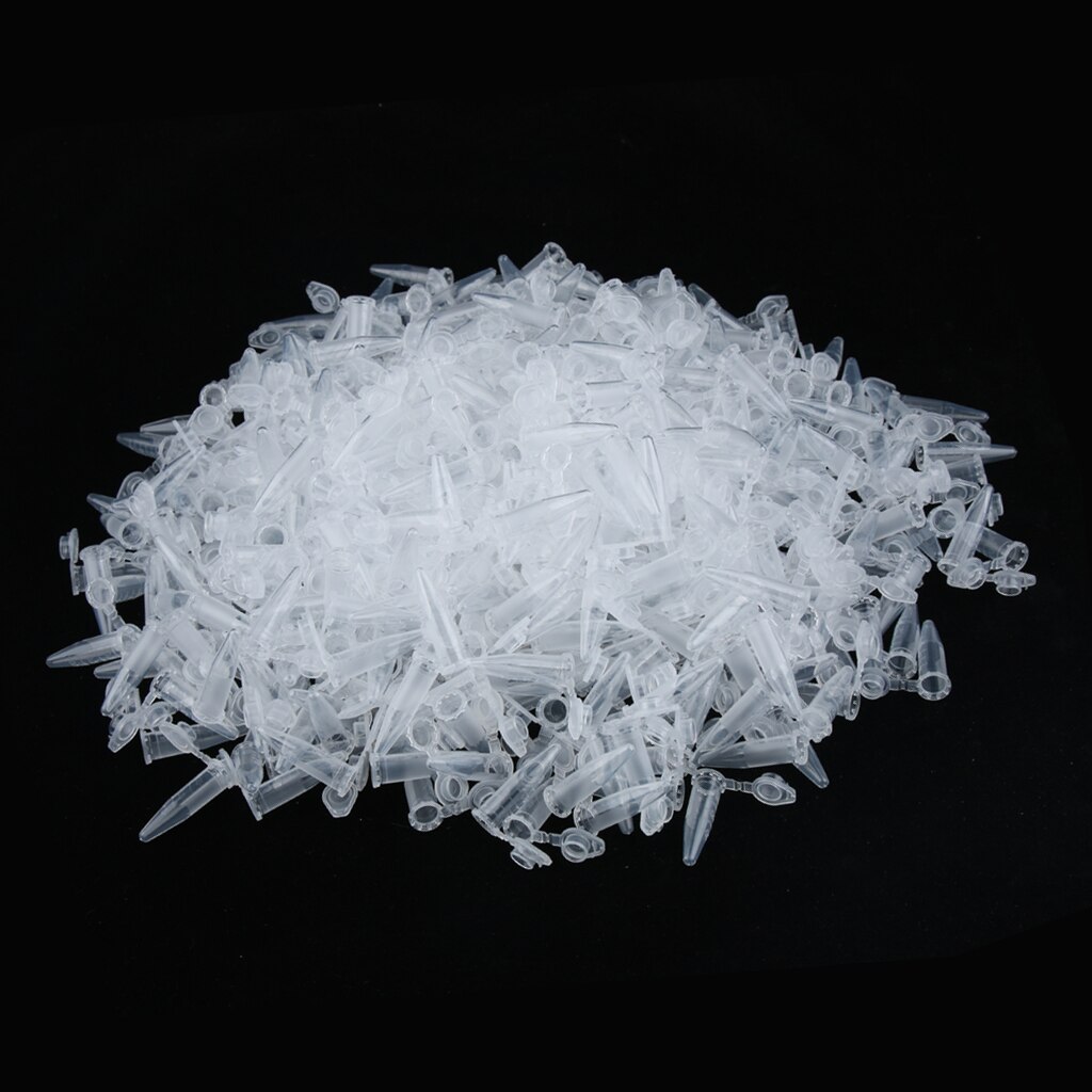 0.5ml Conical Microcentrifuge Tubes Graduated, Clear, Plastic, 1000 Pcs/Pack