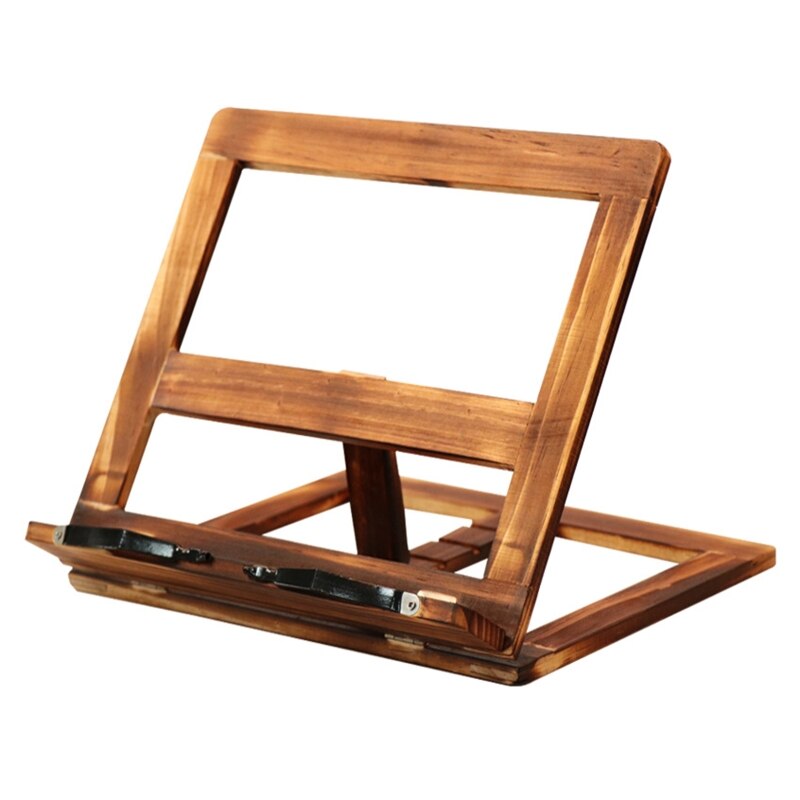 Soporte de escritorio para libros de cocina, sujetalibros para documentos, Retro, ajustable, para lectura: A