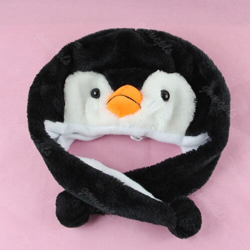 1 stuk cartoon dier pinguïn mascotte pluche warme muts/hoed warmer