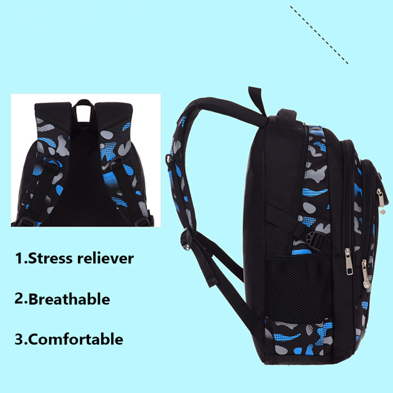 Wasserdichte schultaschen für mädchen und jungen, schulrucksack für freundlicher der 3-6. klasse, lässiger orthopädischer schulrucksack für grundschüler