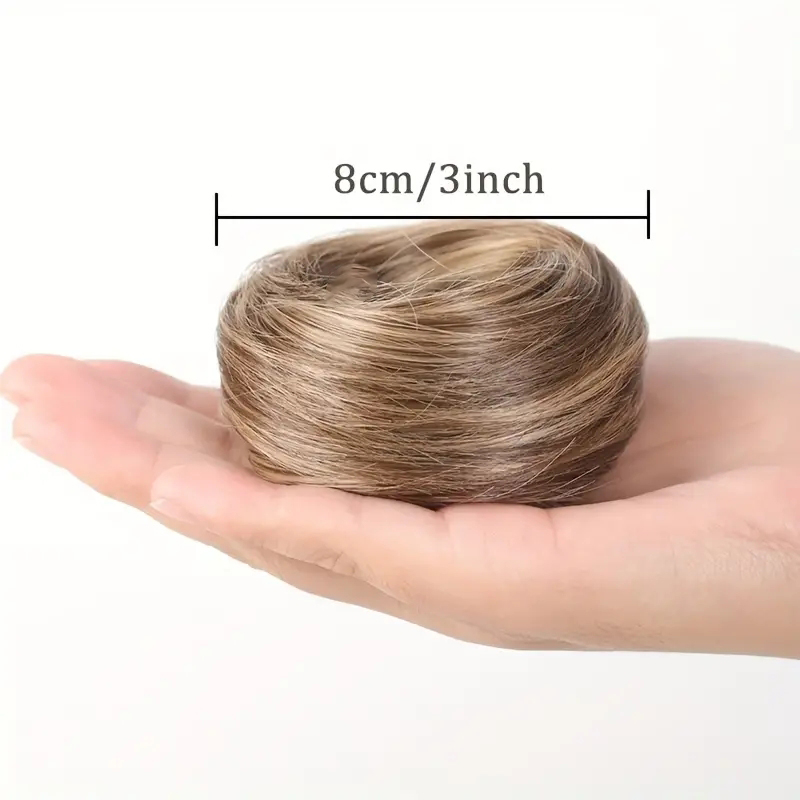 Moño básico para mujer, moño de pelo liso sintético para todas las personas, extensión de cabello de aspecto Natural para mujer