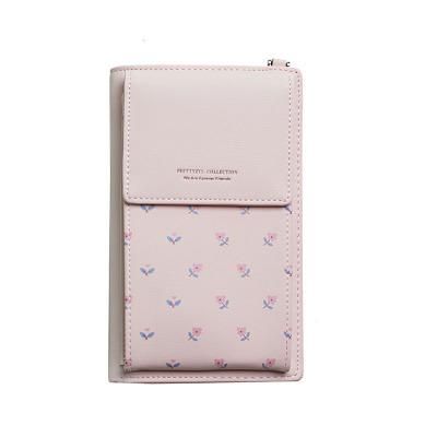 Female Phone Wallet Long Mobile Phone Bag Printing Multifunctional Cute Purse Large Messenger Bags For Student Girl: Pink