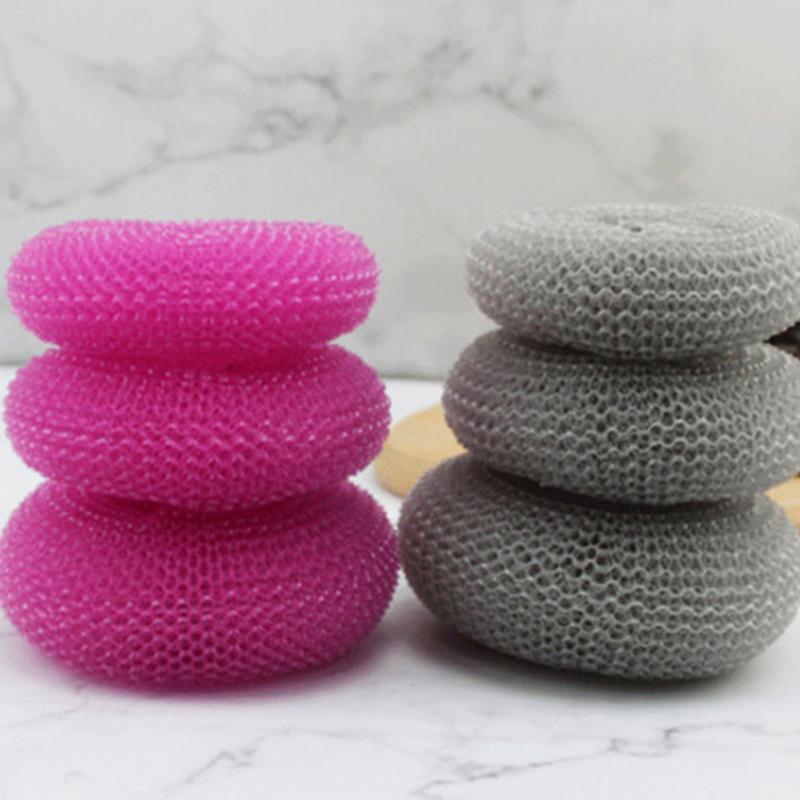 Cepillo de limpieza de cocina, esponja para lavar platos, herramientas de cocina, accesorios de cerámica, no daña la olla, 1 ud.