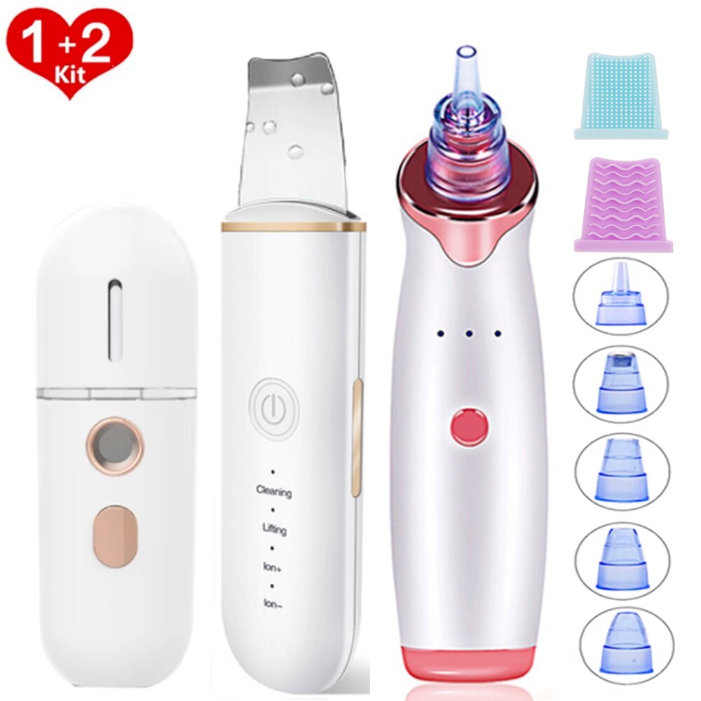 Ultrasonic Skin Scrubber Vibration Face Spatula Blackhead Remover Facial Scrubber Shovel Facial Massager Peeling Facial Lifting: Set6