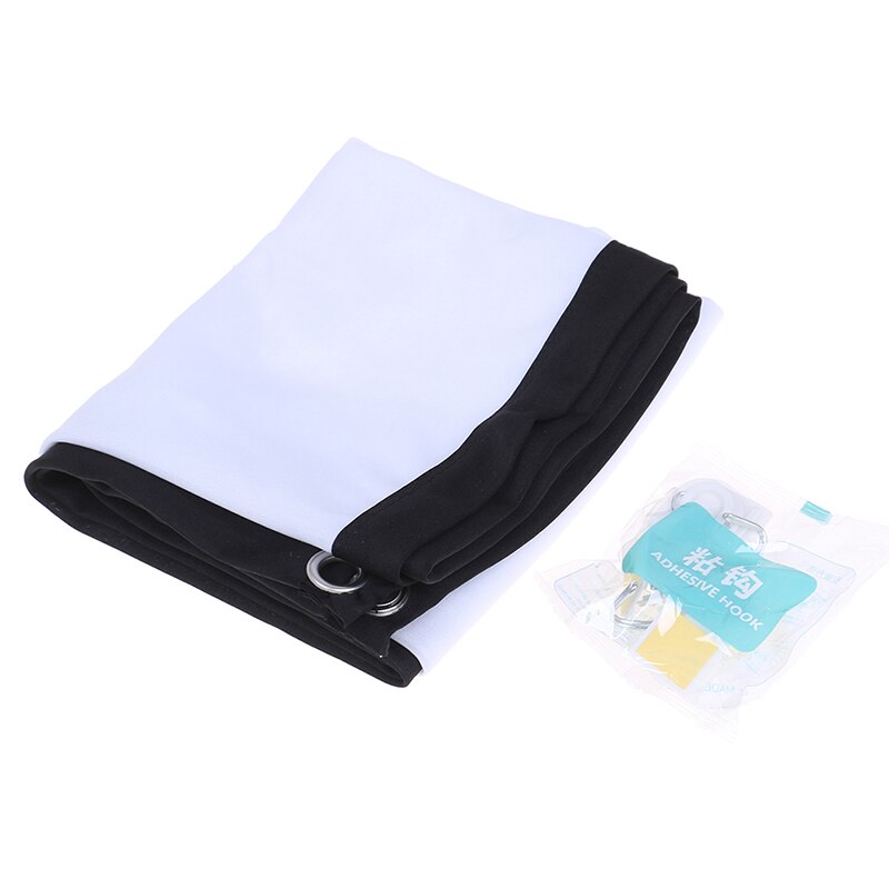 60 100 120 inch Foldable Projector Screen White Projection Screen 3D Movie for Outdoor Camping 16:9 Portable 1pc