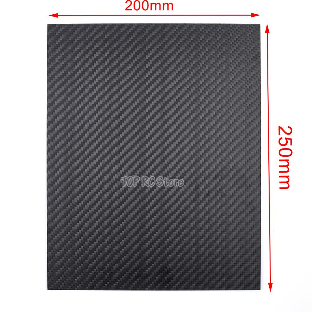 200x250mm 3K Carbon Fiber Sheet Board 1mm 2mm 3mm 4mm 5mm Thickness Carbon Fiber Material For RC UAV/Toys