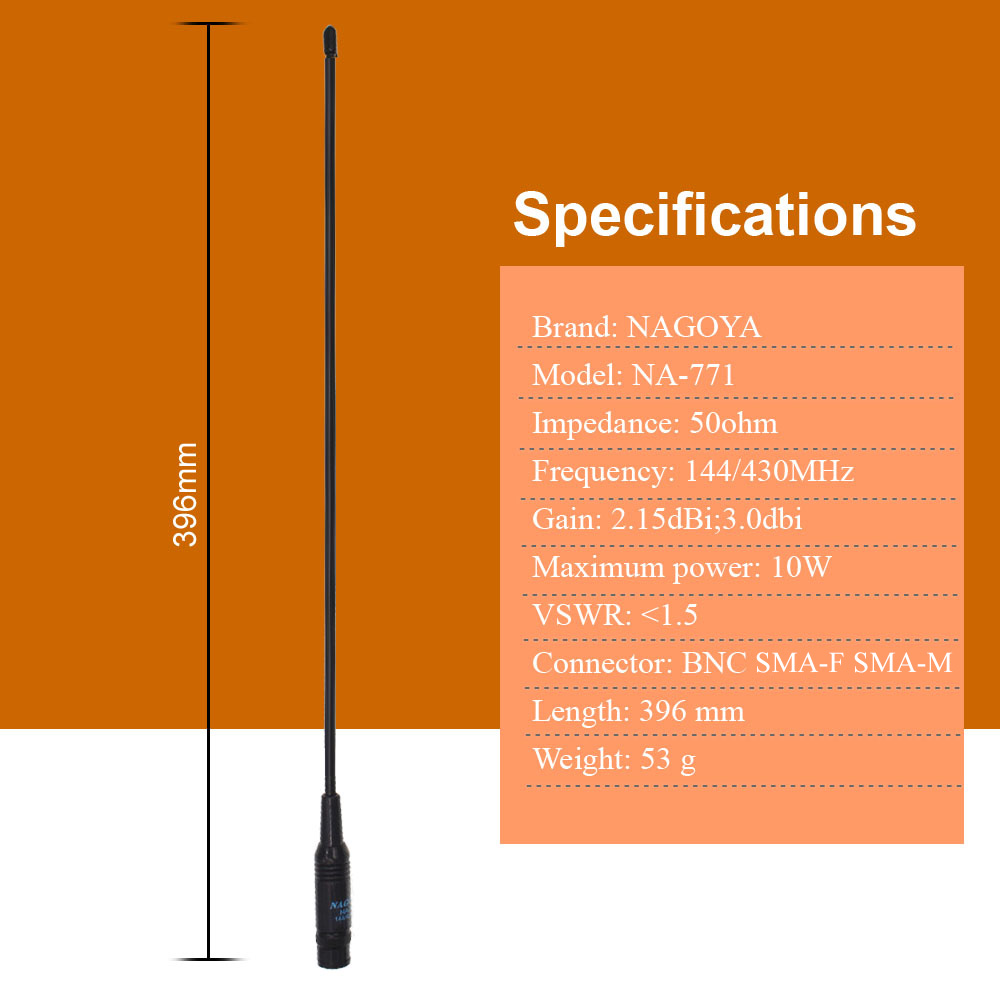 NA-771 sma-kobieta dwuzakresowy elastyczny antena VHF/UHF 144/430MHz SMA-F antena robić radia dwukierunkowego dla BAOFENG UV-5R BF-888S radio