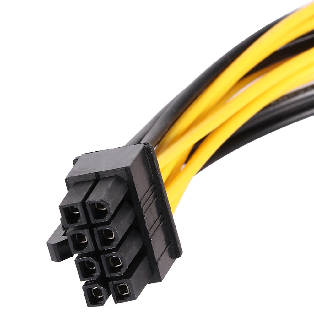 20 cm slitesterk praktisk 6p til 8p doble 6 pin  til 8 pin 18 awg grafikkort strømkabel ledninger linje strømledning