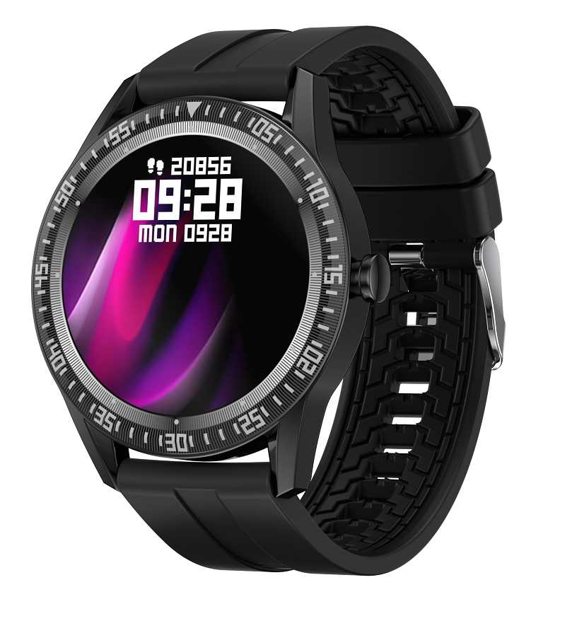 [bluetooth-anruf] bakeey  n70 smartwatch mit mehreren zifferblättern, herzfrequenz- und blutdruckmessung, bluetooth-smartwatch für männer und frauen: Schwarz