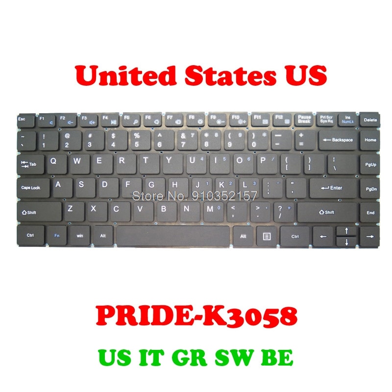 Clavier d'origine américaine pour Teclast F6 PRO F6 Plus PRIDE-K2605 MB2903003 MB2903009 PRIDE-K3058 YXT-NB93-79 anglais suisse IT allemand