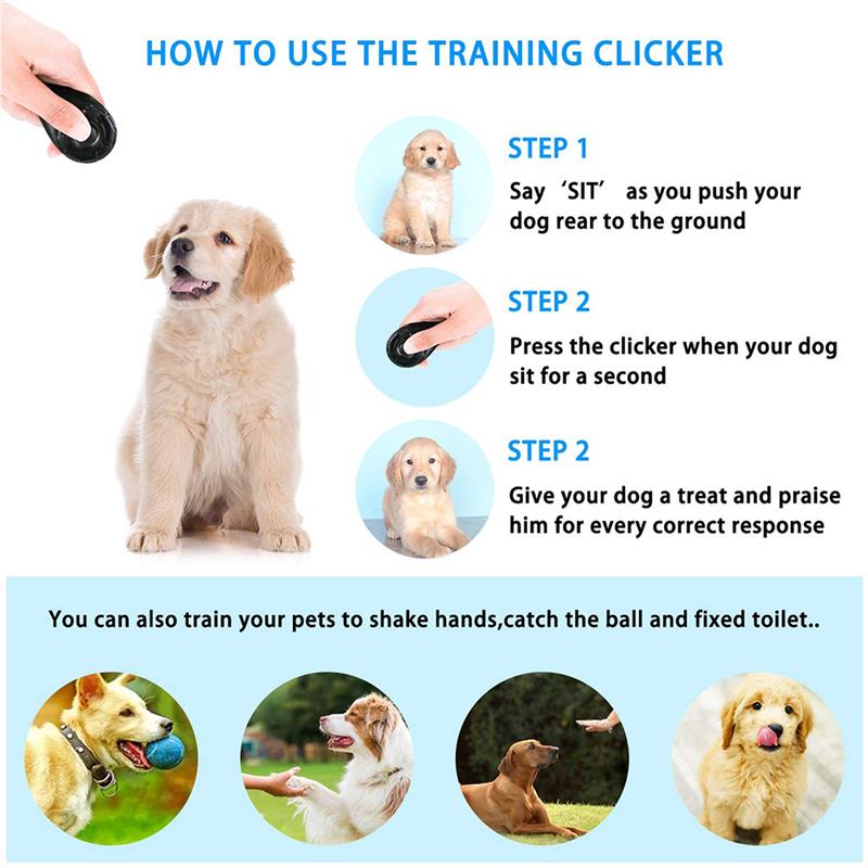 Dog Trainer Pet Training Dog Clicker Adjustable Lould Sound Key Chain Aid Wrist Strap Doggy Pet Products Dog Training Accessory