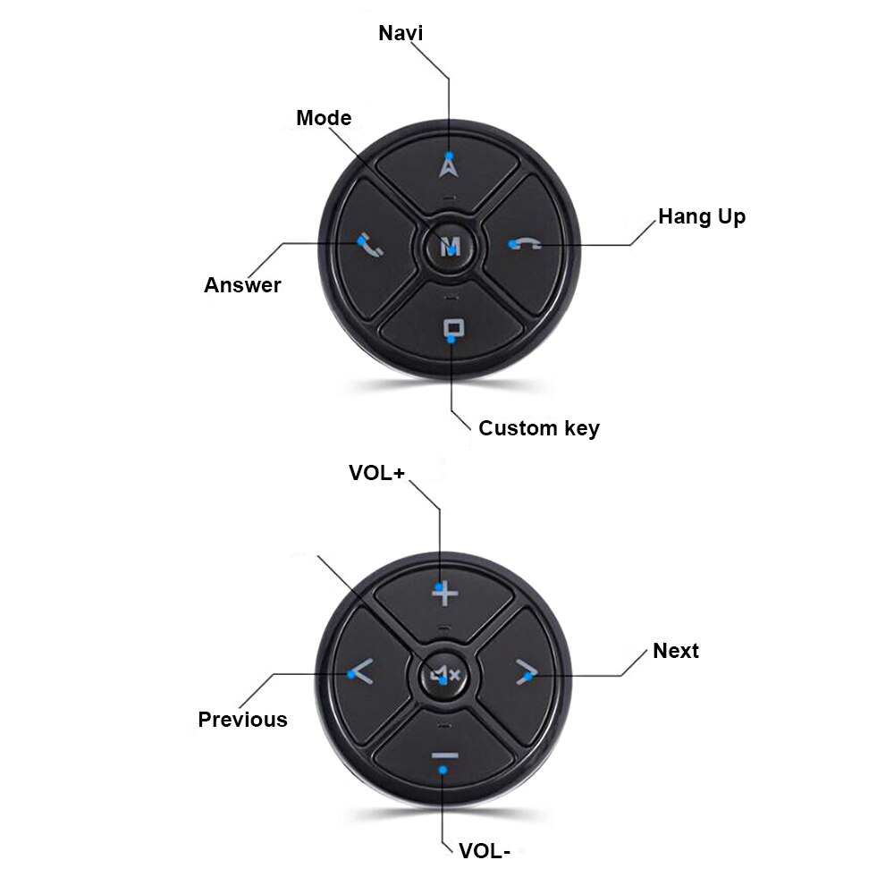 Universal 10 Key with Light Steering Wheel Remote Control Button Volume for Car Android Car Radio DVD GPS Navigation Player