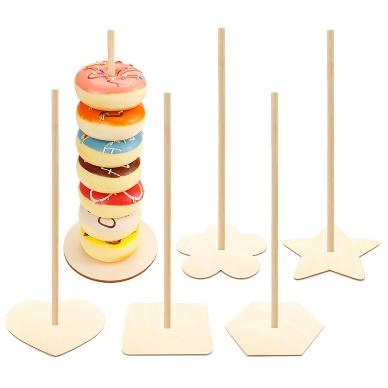Présentoir à donuts en bois, porte-donuts, support à Dessert pour mariage, anniversaire, fournitures de fête, décoration de fête prénatale