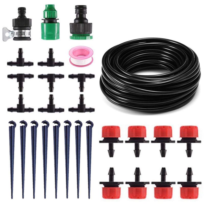 82ft Micro-Drip Irrigation Kits Garden Irrigation kit, 1/4 inch Blank Distribution Tubing Irrigation Sprinkler System Kit DIY
