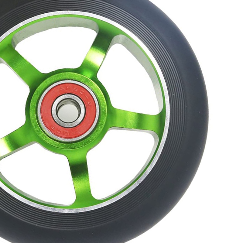 2 Stück 100mm Rolle Ersatz räder mit Lagern Aluminium verschleiß feste Pu Roller Teile Rolle