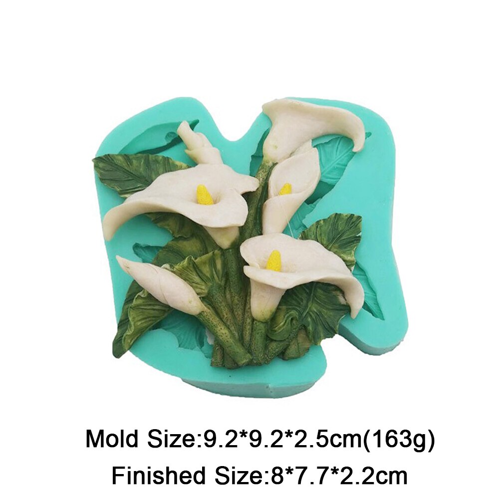 11 Models Flowers Shape Silicone Fondant Mold Sunflower Rose Carnation Flower Molds Cake Decorating Tools Dessert Baking Mould: F1080HD