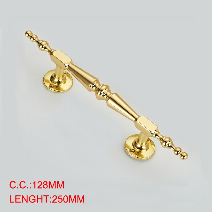 European Gold Solid Wooden Door Sliding Door Wardrobe Door Handle Cabinet Drawer Handle Knobs Hardware: 25cm