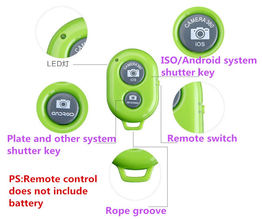Flexible Octopus Tripod Bracket Selfie Stand Mount + Wireless Bluetooth Timer Remote Shutter Button For IPhone 6 7 SamsungS6