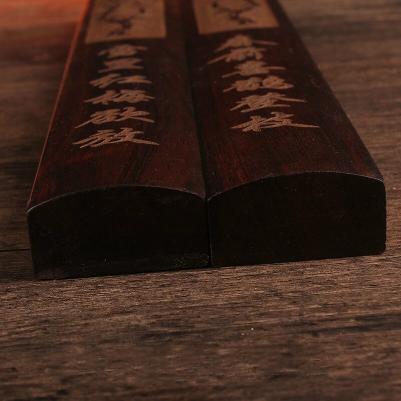 Houten Paperweights Chinese Borstel Kalligrafie Schilderen Paperweights 2 Pcs Student Eenvoudige Effen Houtsnijwerk Presse-papier