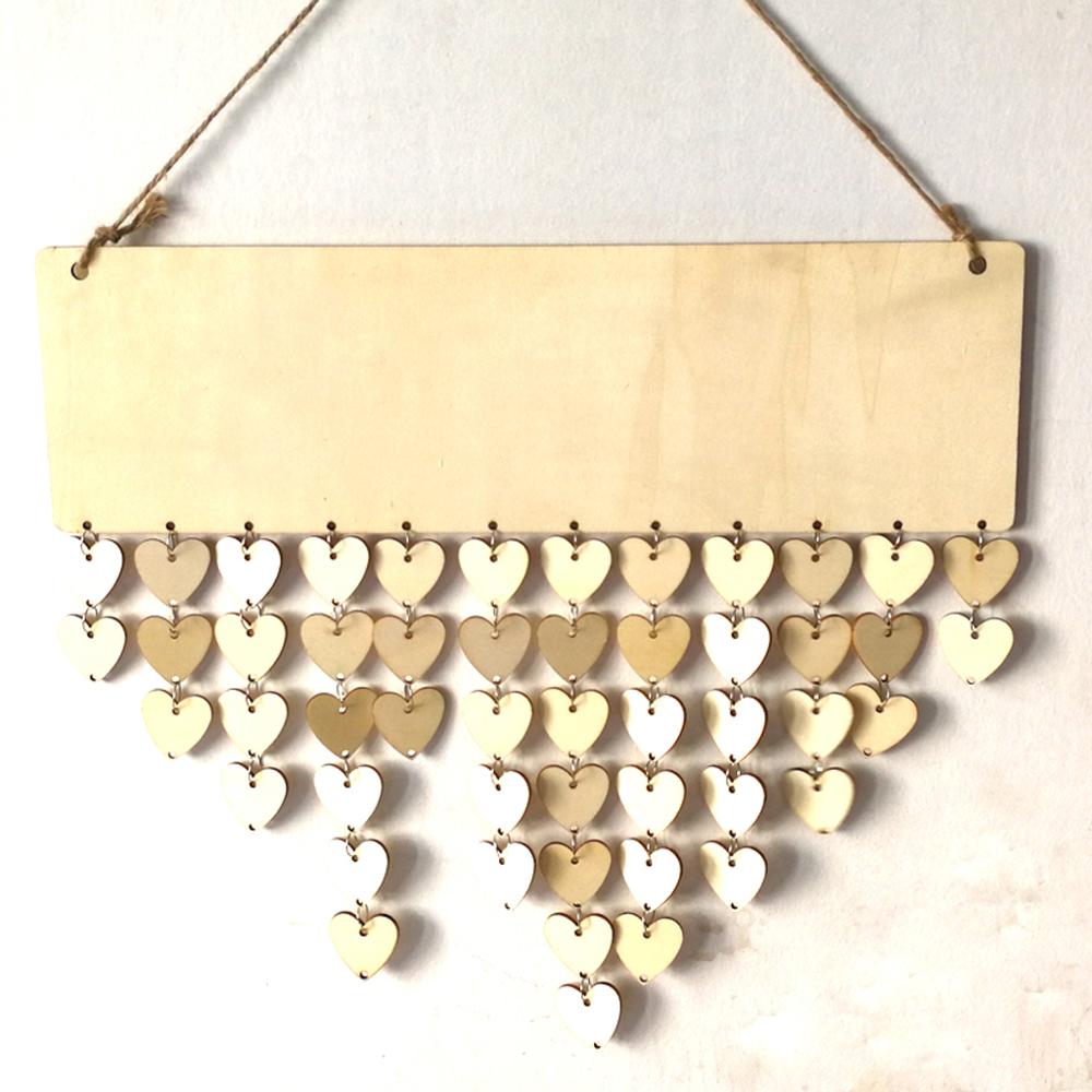 Happy Birthday Reminder Calendar Wooden Board DIY Crafts Plaque Wall Hanging Home Decoration Favor Family Mom Dad Friends