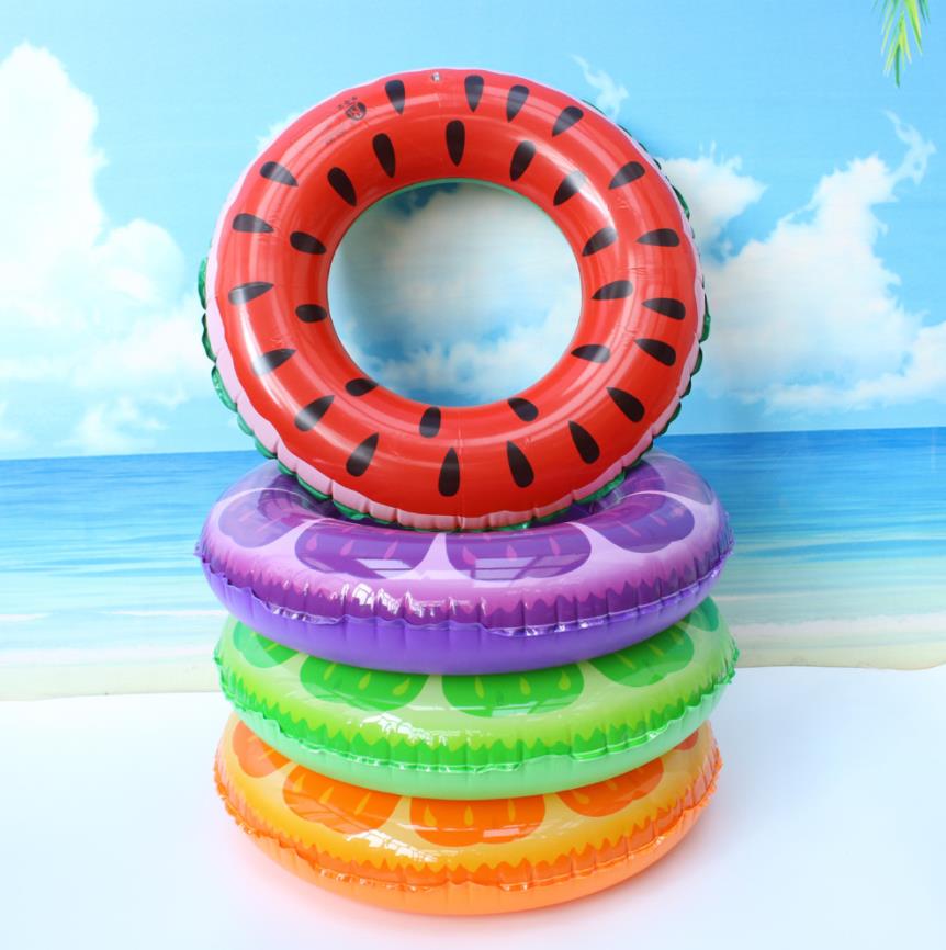 Volwassenen Zwemmen Ring Fruit Gedrukt Patroon Zwemmen Ring Voor Zwembad Water Pretpark Oranje Rood Groen Paars