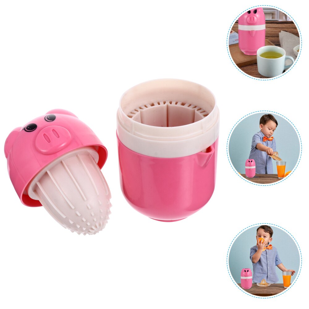 Manual Lemon Juicer Machine Healthy Portable Fruits Juice Maker Squeezer: Pink