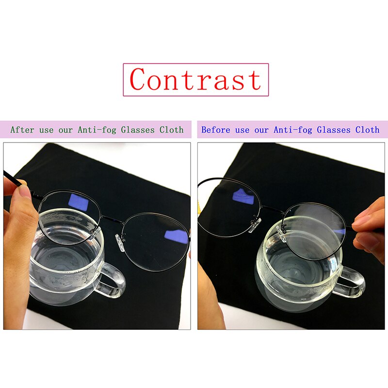 150*150mm Anti-fog Glasses Cloth Thicken Clear View Lens Computer Mirror Clearing Wipe Cloth Myopia Reading Glasses Cloth