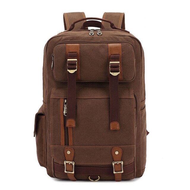 Mannen Schouders Rugzak Mannen Rugzak Canvas Rugzak Europa Grote Sport Riem Decoratie Rits 36-55 liter: Default Title