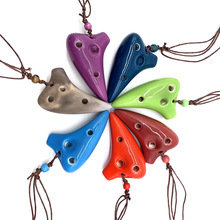 Ocarina de cerámica con 6 agujeros, instrumento Musical de Alto C con cuerda, puntuación de música para amantes de la música y principiantes, de música