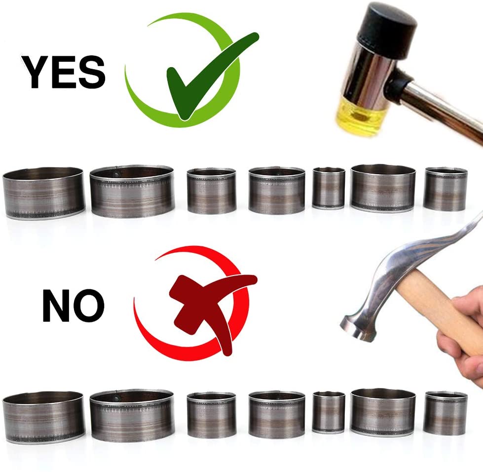 7Stck Leder Stanzen hohl Stanz werkzeug runde bilden Schneid bilden einstellen für Hand gefertigte DIY Kunstleder und Papier flocke 25-55mm