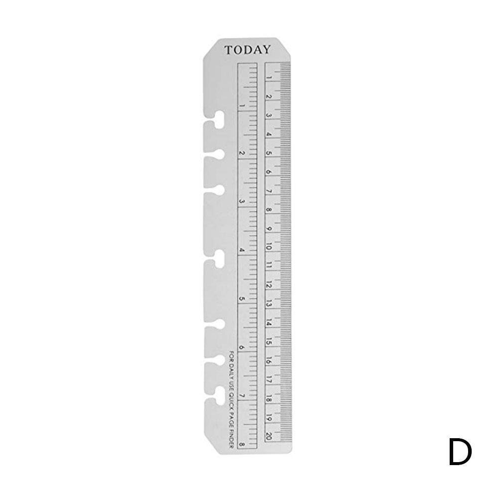 2 Pcs Notebook Page PVC Loose-leaf Separator Page A5/A6/A7 Size Different Multi-function Holes Ruler Bookmark 6 K5W6: A5 - transparent