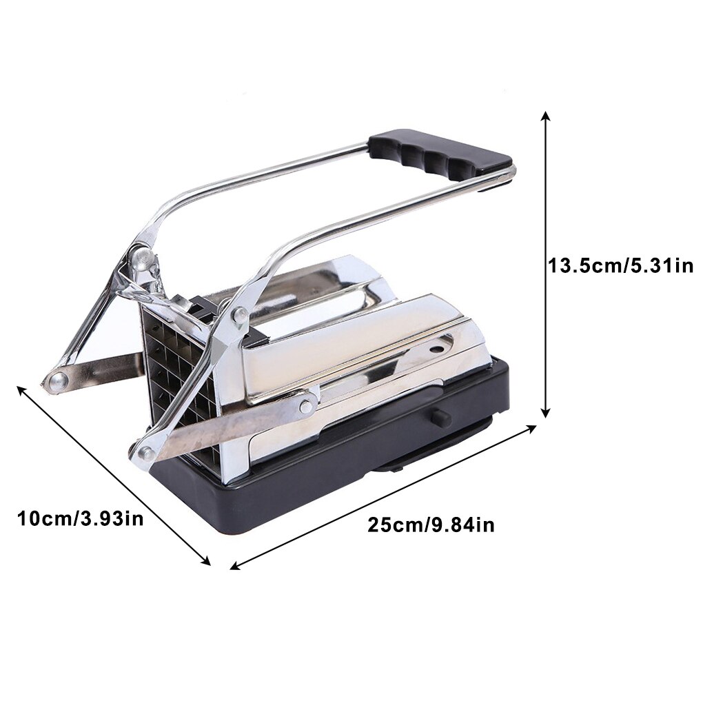 Newest Potato Chip Slicer Stainless Steel Potato Strip Maker Manual Kitchen Vegetable Chopper Machine For Kitchen: Light Green