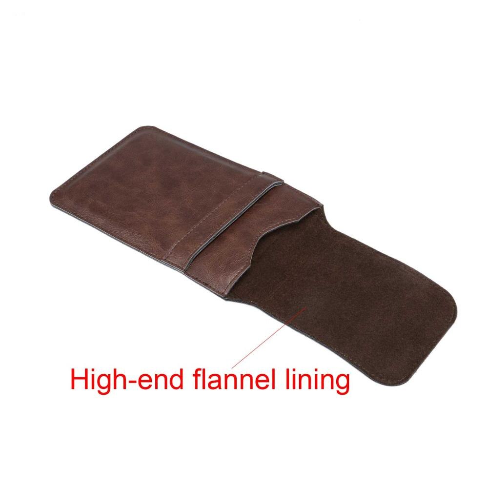 Ultrathin Men&#39;s Universal phone Bag for Xiaomi Max Retro Waist Pouch for iphone XR Huawei mate 20 X Case Fit For All Phone Model