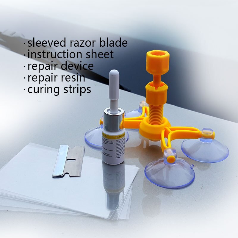Auto Fenster Reparatur Harz Aushärtung Kleber Windschutzscheibe Reparatur Bausatz DIY Auto Fenster Wiederherstellung Werkzeuge Glas Kratzer Riss Entfernen Pflege einstellen