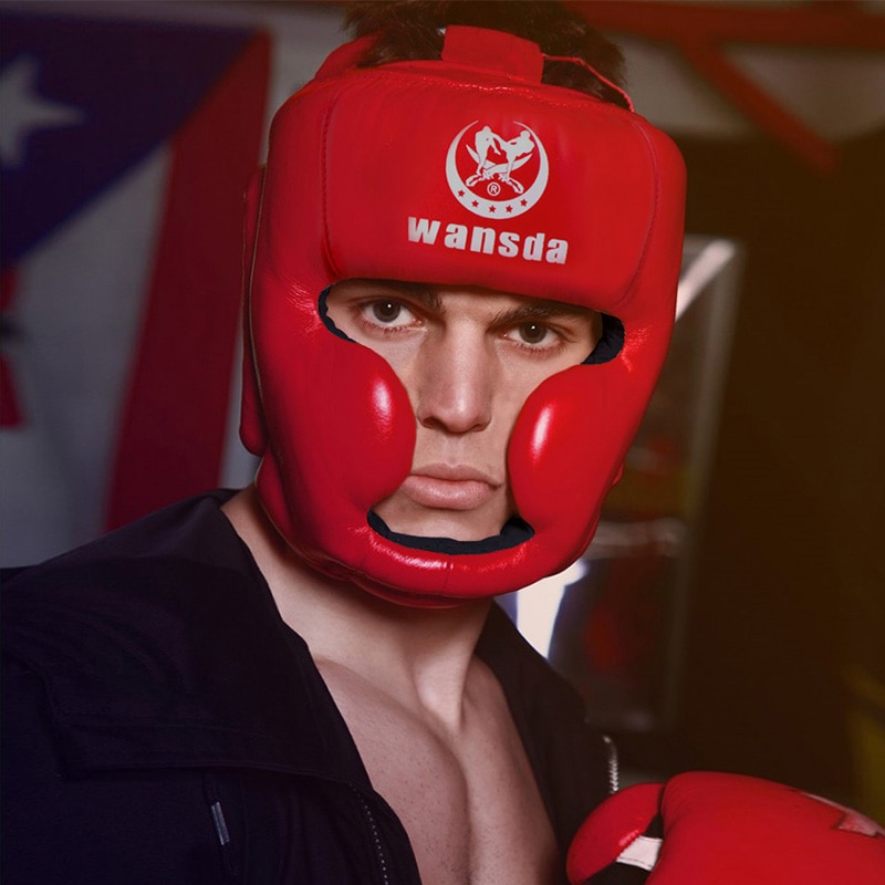 Einstellbare Geschlossen Typ Boxen Helm Kopfschutz für Taekwondo Karate Tai Kickboxen Wettbewerb Ausbildung Boxen Helm