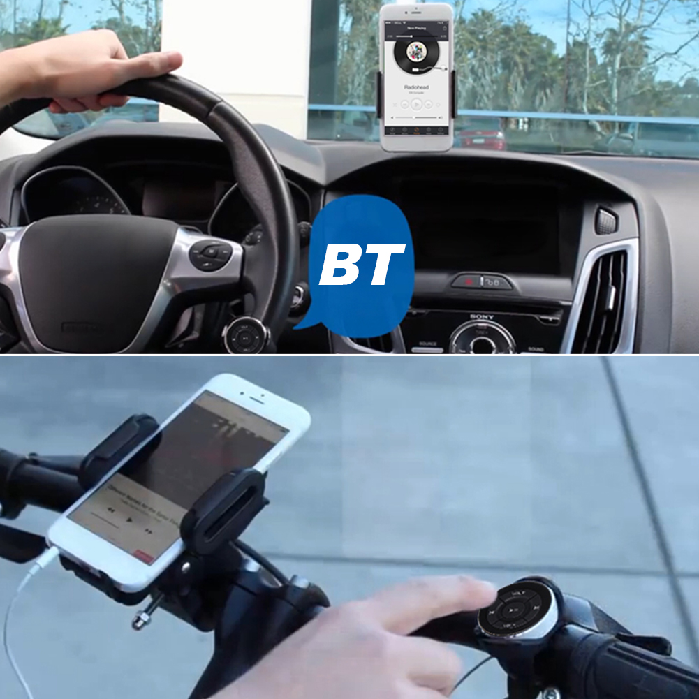 Bluetooth Ratbetjent Fjernbetjening - Kompatibel iOS Android - Holdbar ABS
