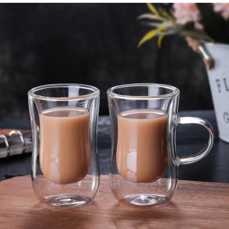 Taza de café de 100 ml con aislamiento para beber, taza de pared doble de , taza de café con aislamiento térmico, taza de café Doble s098C