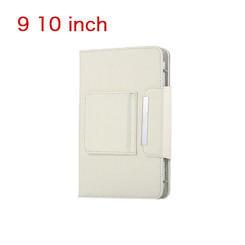 Bezprzewodowa klawiatura Bluetooth na tablet PU skórzane etui ze stojakiem pokrywa dla Podkładka 7 8 cali 9 10 cali dla IOS android okna: 9 10 cal biały