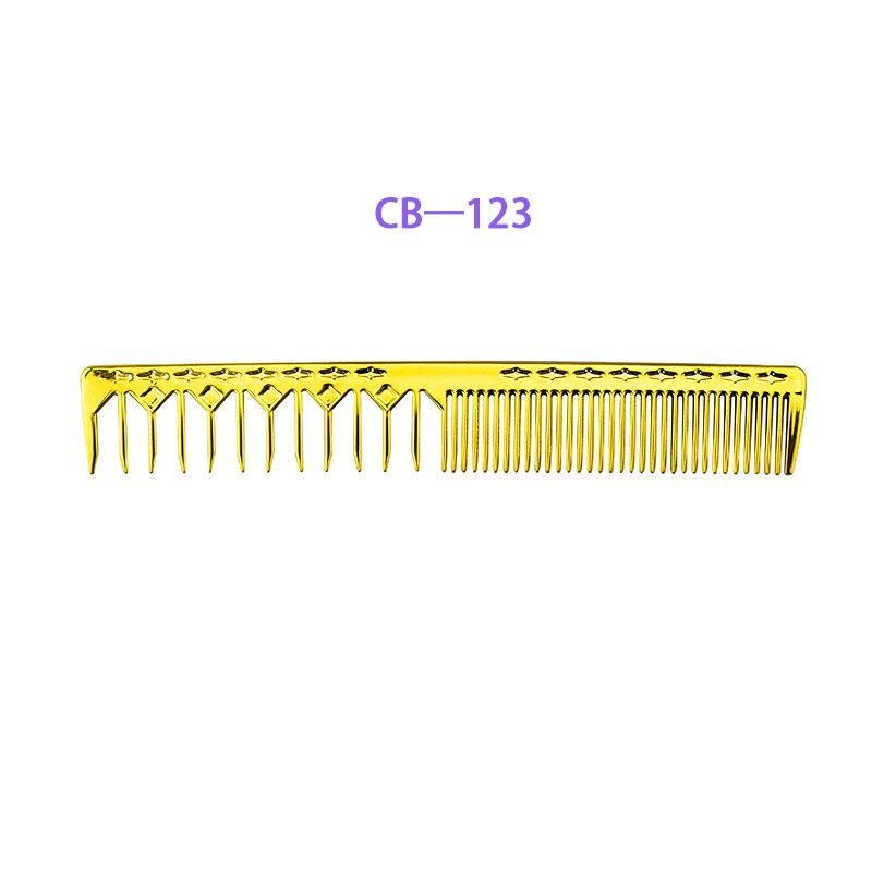 Peine de corte de pelo dorado galvanizado para barbería, peine para cortar Cabello, aceite, para salón, estilo de peluquería, Alta Temperatura: CB 123