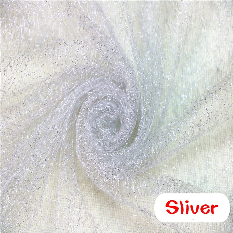 Sølv stof / mesh silke kaos kaos guld mesh stof / materiale rodet net net gaze / bryllup gaze stof / garn dekoration: Sølv