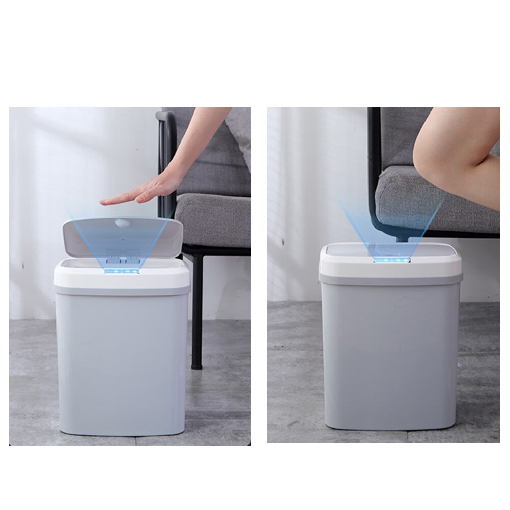 15l automatisk soptunna sensor smart hem sovrum kök sopförvaring fat bil hushåll papperskorg  a35