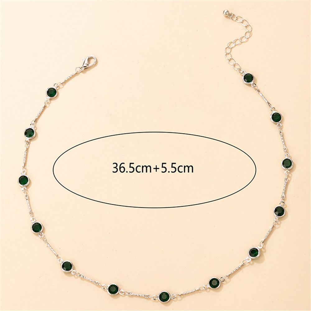 Tredny Green Rhinestone Ketting Choker Ketting Voor Vrouwen Goud Kleur Lichtmetalen Metalen Handgemaakte Sieraden Accessoires Kraag 2022
