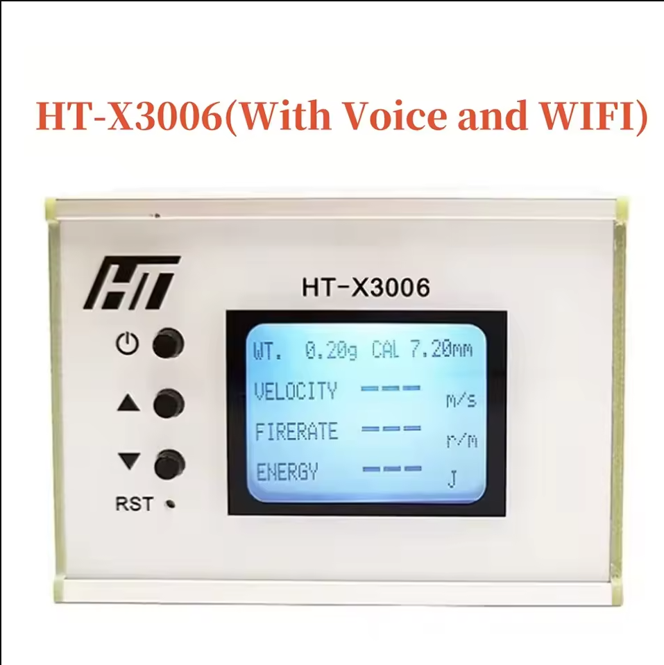 Misuratore di velocità di tiro Velocità della palla Misurazione dell'energia tester di velocità della pallottola Cronografo da tiro con LCD retroilluminato: marrone