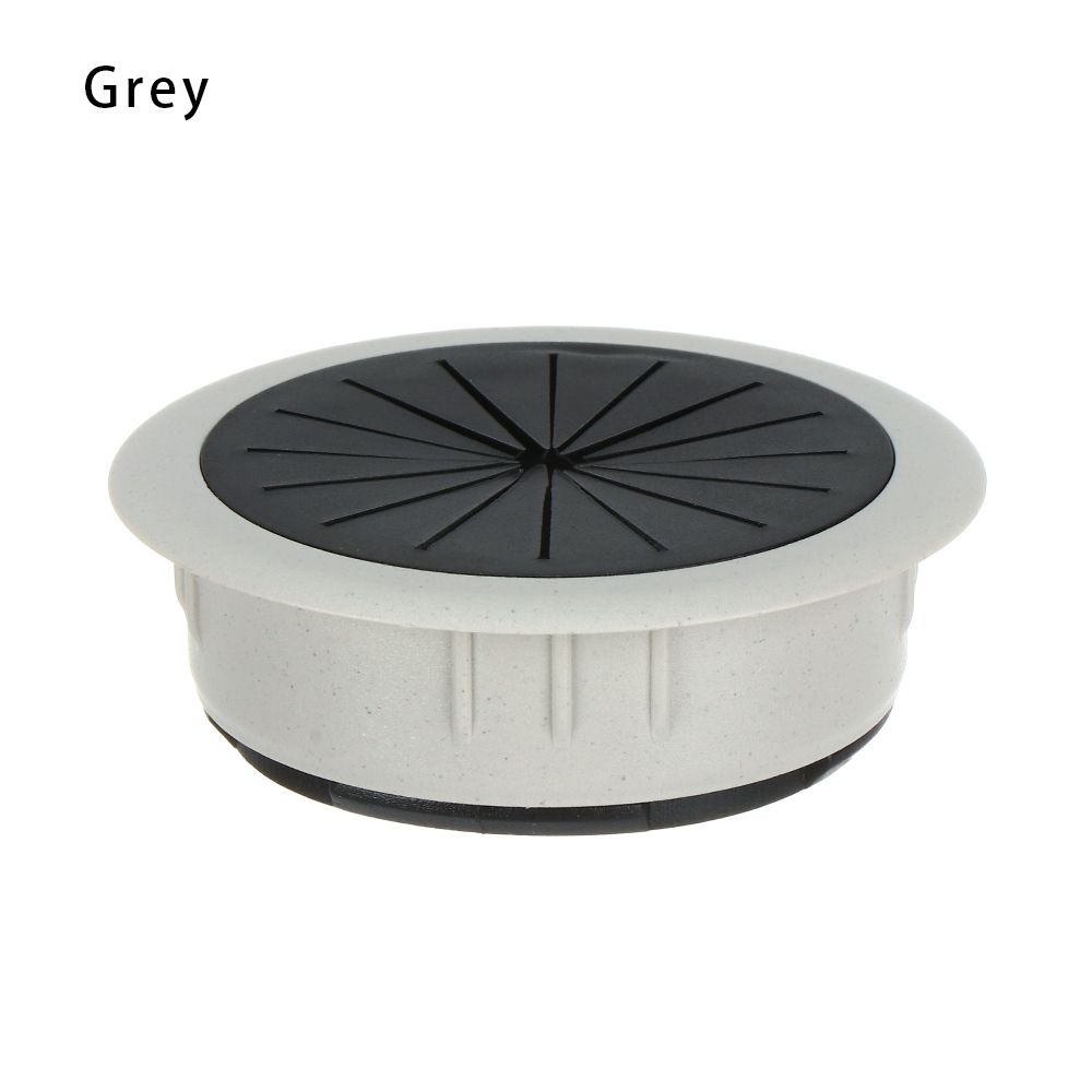 60 mm bureautafel plastic kabel gat cover pc computer bureau ronde draad nette doorvoertule kabel organizer (grijs 10 stuks