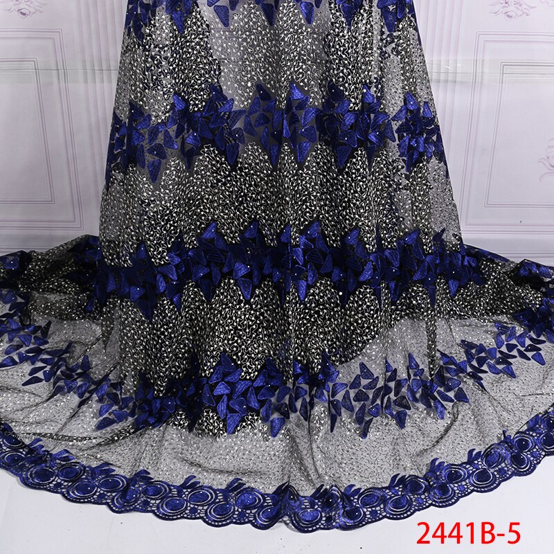 Afrikansk fransk blondestof blonde pink blondestof, nigerianske tyl blonder stof med sten til kjole  ks2441b-1