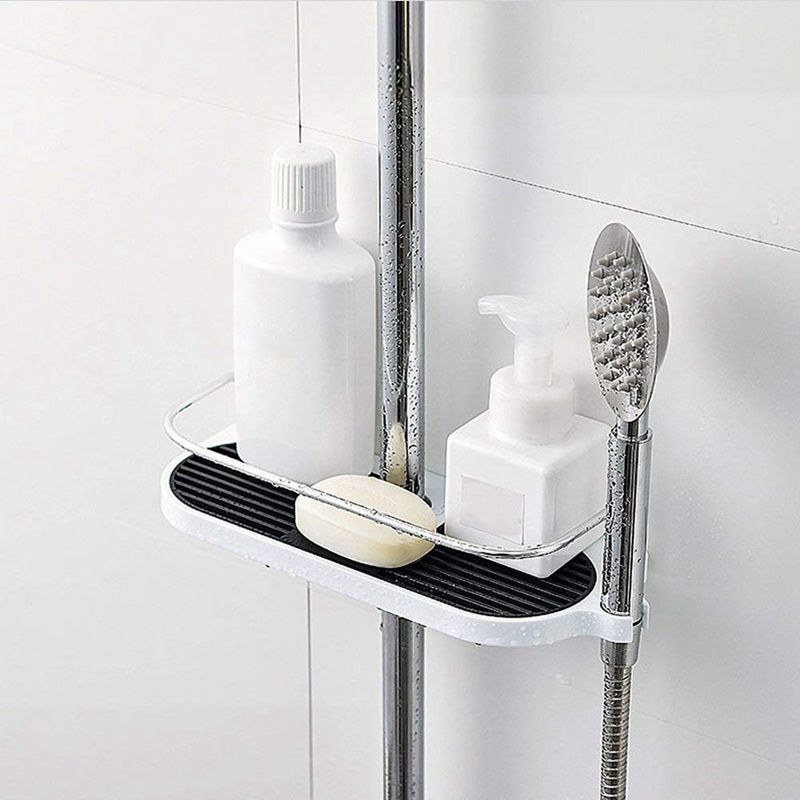Doucheplank telescopisch verstelbaar badkamer organizer plank voor douchestang voor zeep shampoo lotion 18-25mm