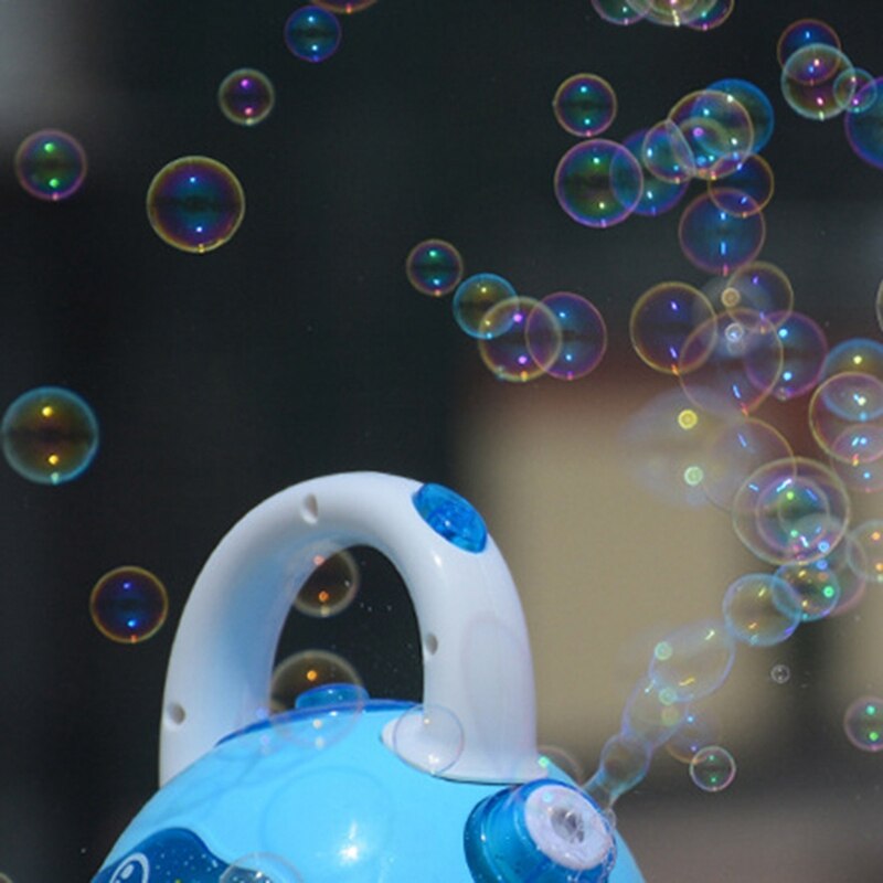 Waterkoker Bubble Machine Automatische Zeep Bubble Blower Machine Licht Muziek Grappig Outdoor Speelgoed Voor Kinderen