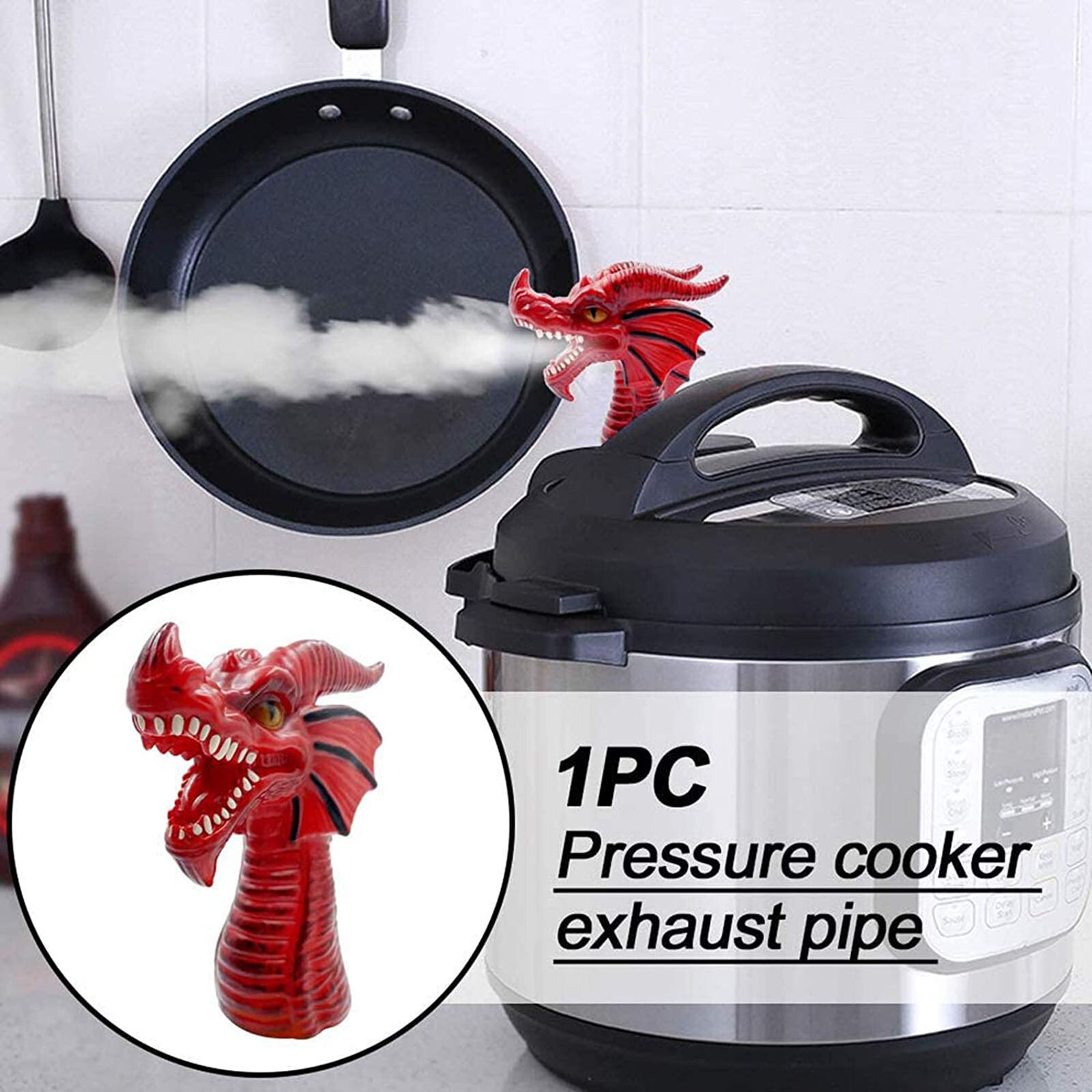 Pressure Cooker Steam Diverter Release Valve Accessories 360 Rotating Silicone Instant Pot Pressure Cooker Dragon Steam Releaser