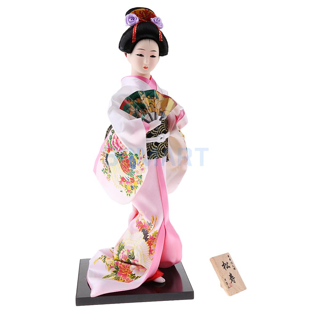 12 '' håndværk udsøgt japansk kimono geisha kabuki dukke til husdekoration udsmykning samlerobjekter håndværk: 6