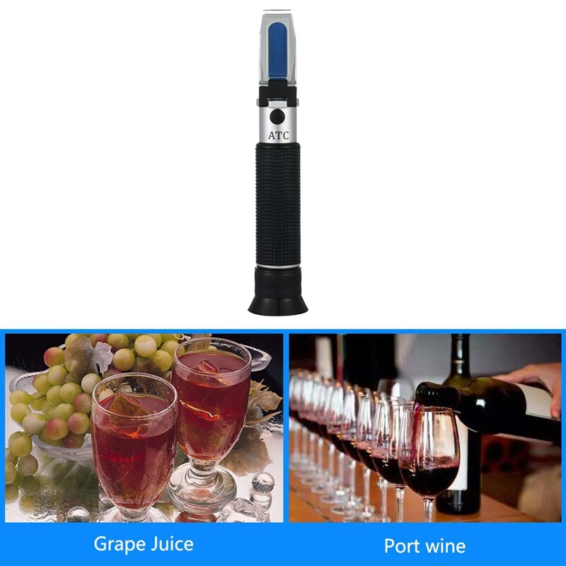 0-40%  brix 0-25%  alcohol refractometer tester voor alcohol brix bier wijn fruit druif suiker saccharometer